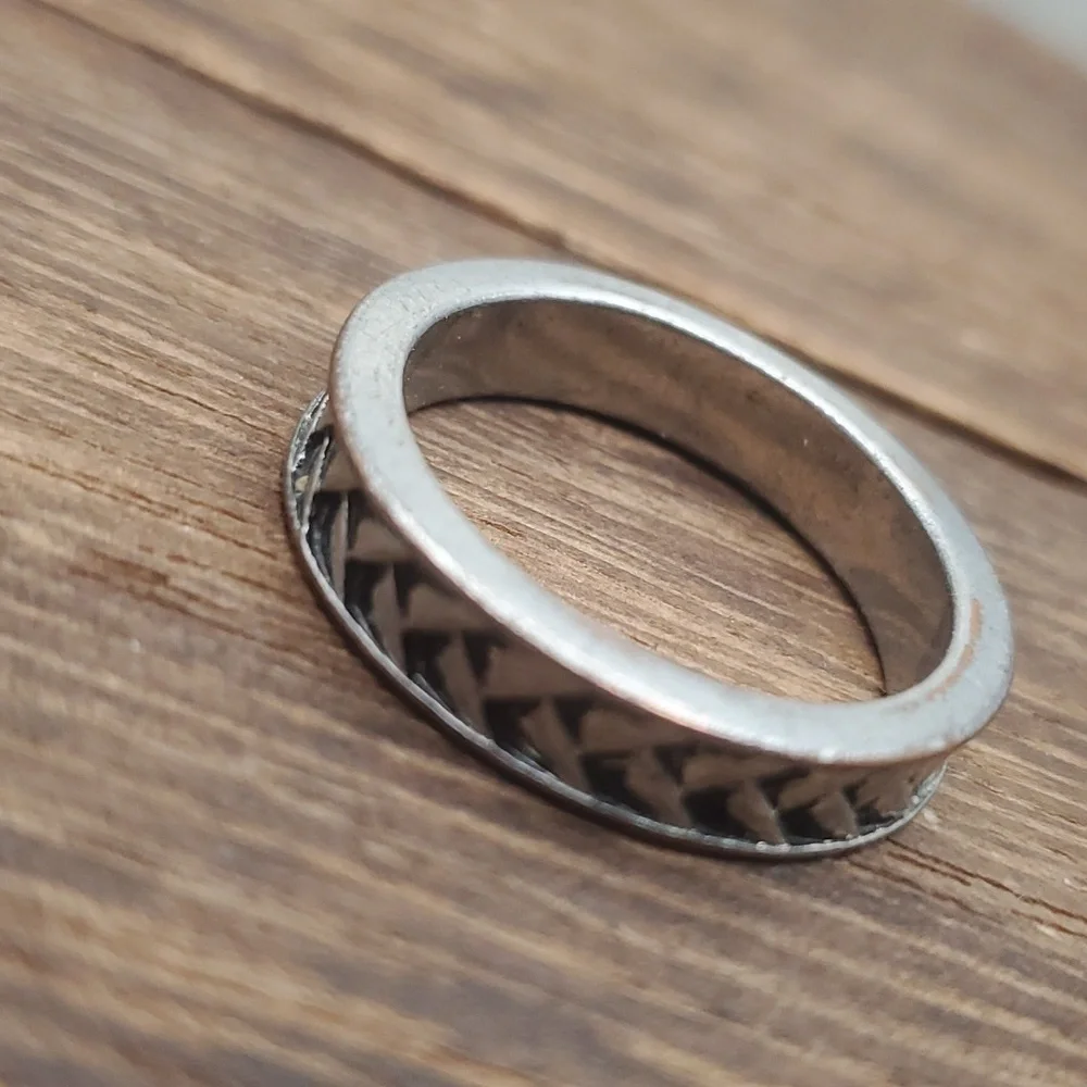 Sterling over copper ring celtic men's band Size‎ 11 R411